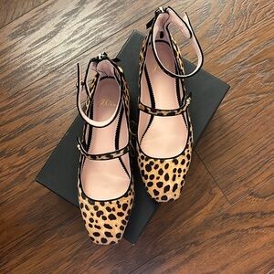 J.Crew flats/ J. Crew Sally Ballet Straps in Haircalf